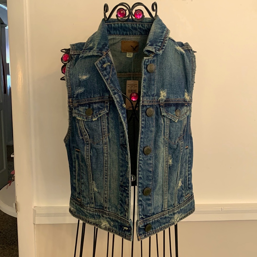 American Eagle denim vest
